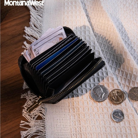 Montana West Black Card Holder - Picture 3 of 7